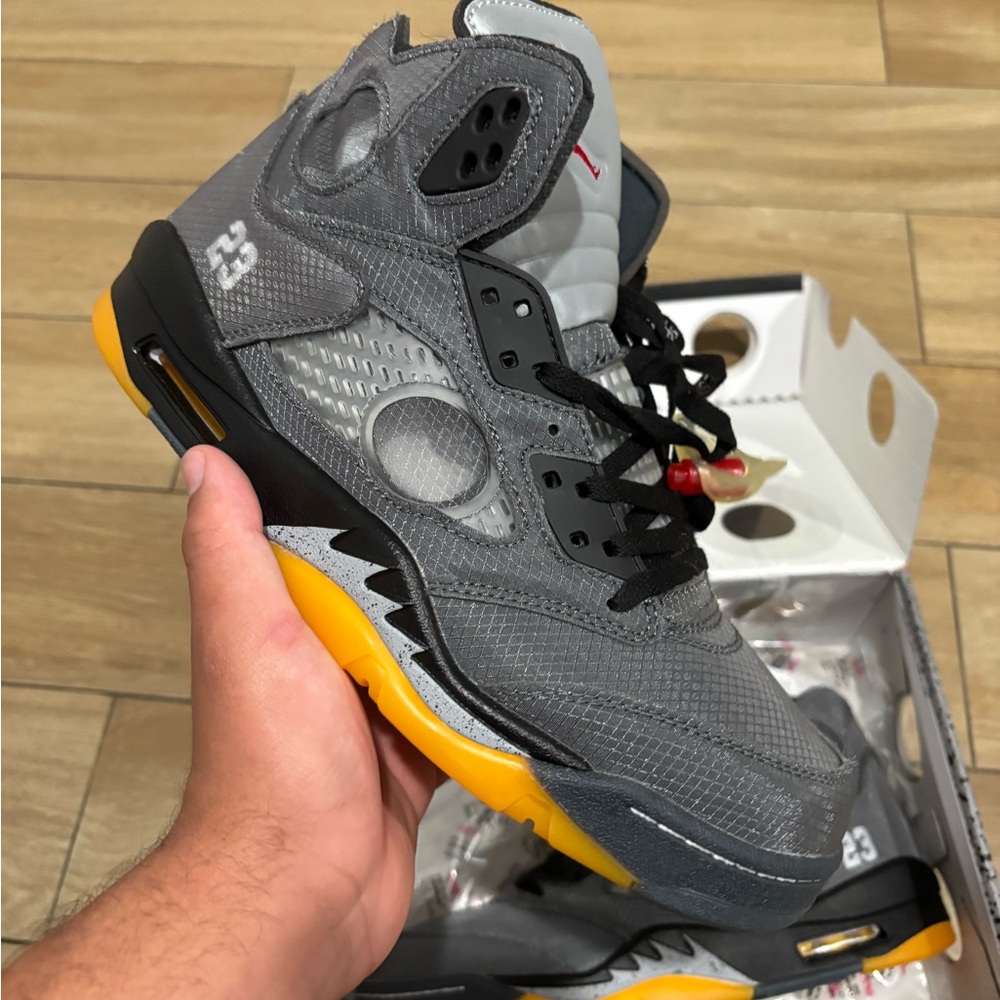 off white jordan 5 shoes